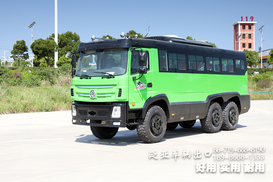 东风8米巴士车_东风6X6客车_210马力公交车_25座中巴车